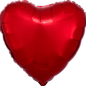 STD RUBY RED HEART FOIL