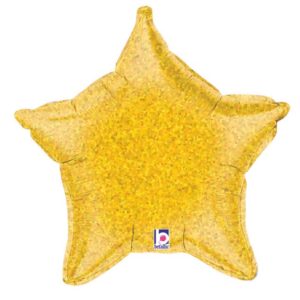 21" HOLOGRAPHIC GOLD STAR