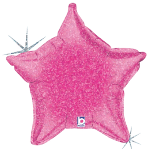 21" HOLOGRAPHIC PINK STAR