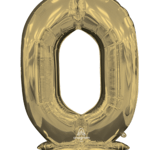 50" SS Stand Up Numberz "0" White Gold