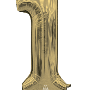 50" SS Stand Up Numberz "1" White Gold