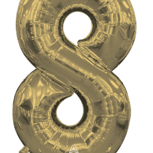 50" SS Stand Up Numberz "8" White Gold