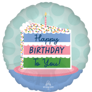 STD SATIN HAPPY BIRTHDAY CAKE