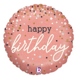 STD ROSE GOLD CONFETTI BIRTHDAY (IC)