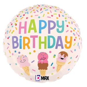 STD HAPPY BIRTHDAY ICE CREAM CONES