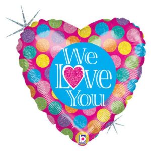 18" WE LOVE YOU HOLOGRAPHIC