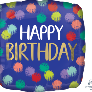 STD BRUSHED HAPPY BIRTHDAY