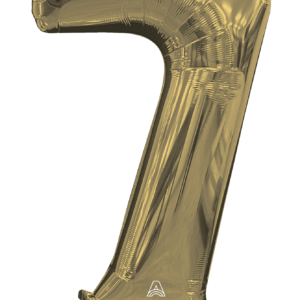 50" SS Stand Up Numberz "7" White Gold