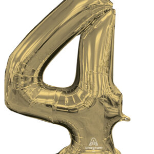 50" SS Stand Up Numberz "4" White Gold