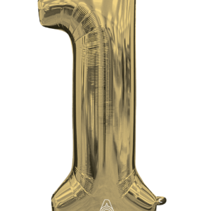 50" SS Stand Up Numberz "1" White Gold