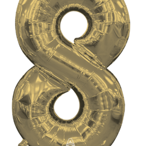 50" SS Stand Up Numberz "8" White Gold