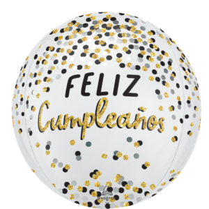 ORBZ FELIZ CUMPLEANOS BLACK/SILVER/GOLD (SPANISH) (HBD)